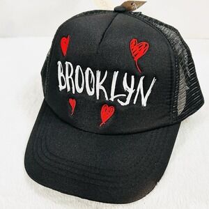 Reason Brooklyn New York Trucker 2-Tone Hat Cap Adjustable Snapback Black